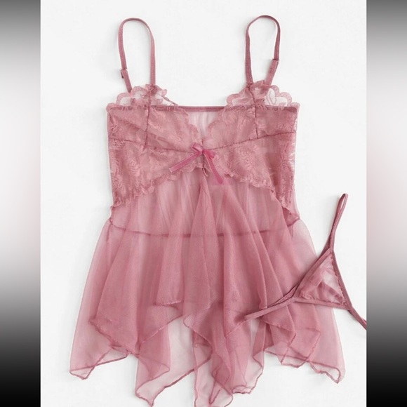 Rose Colored Teddy - Picture 2 of 2